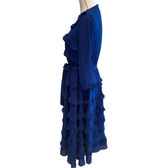 Blugirl Bluemarine Ruffled Dress Italy US Size 4 - Picture 4 of 11